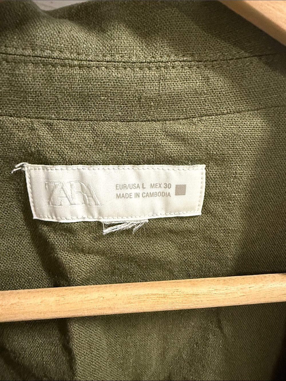 Zara Olive Green Linen-Blend Wide-Leg Pants & Relaxed Blazer - Picture 2 of 4
